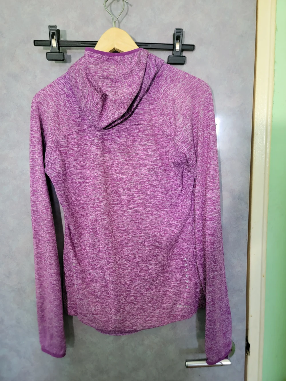 Nike Women's Dri-FIT Purple Long-Sleeve Hoodie Top